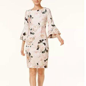 Calvin Klein Floral-Print Sheath Dress size 2